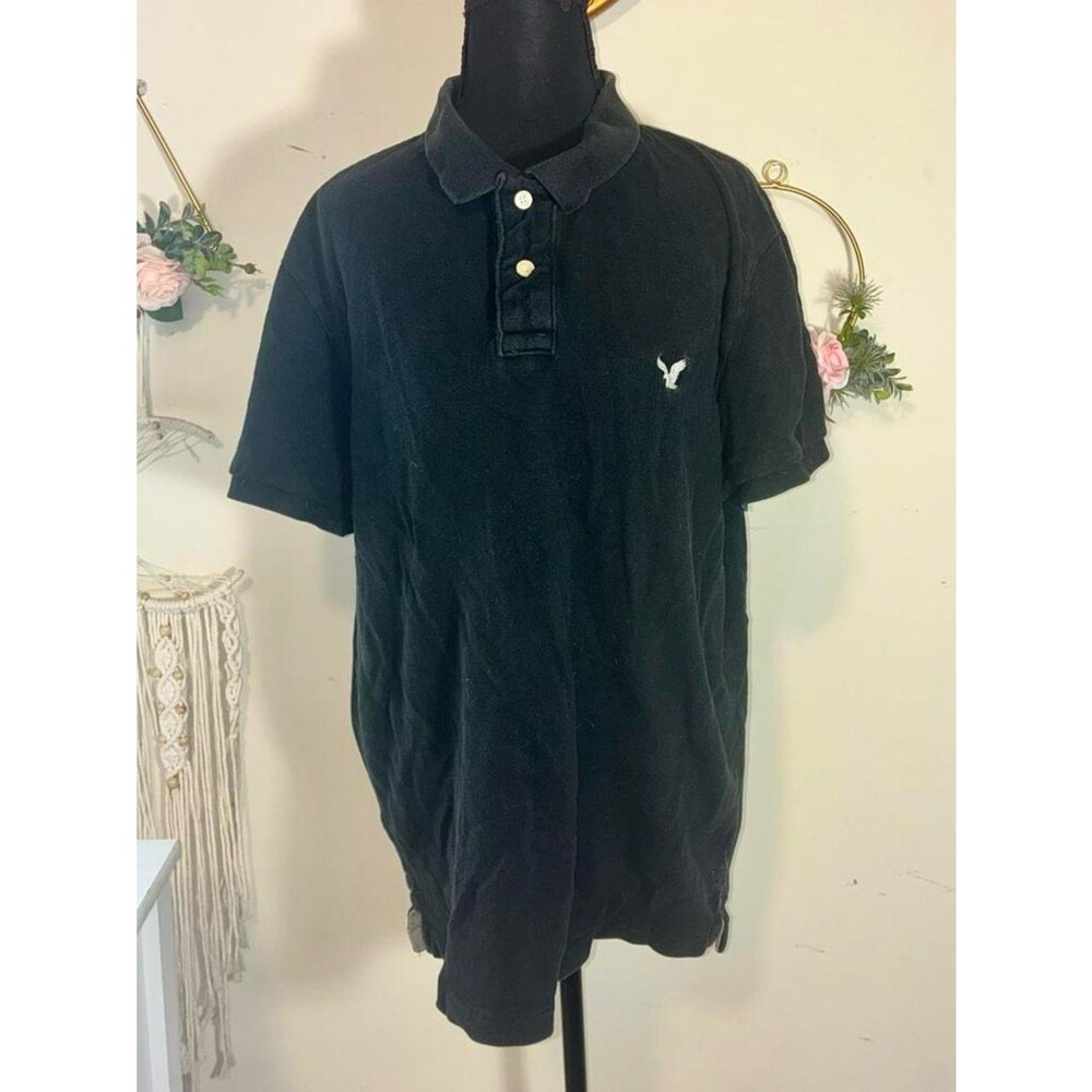 American-eagle-outfitters Men's Black Polo-shirts